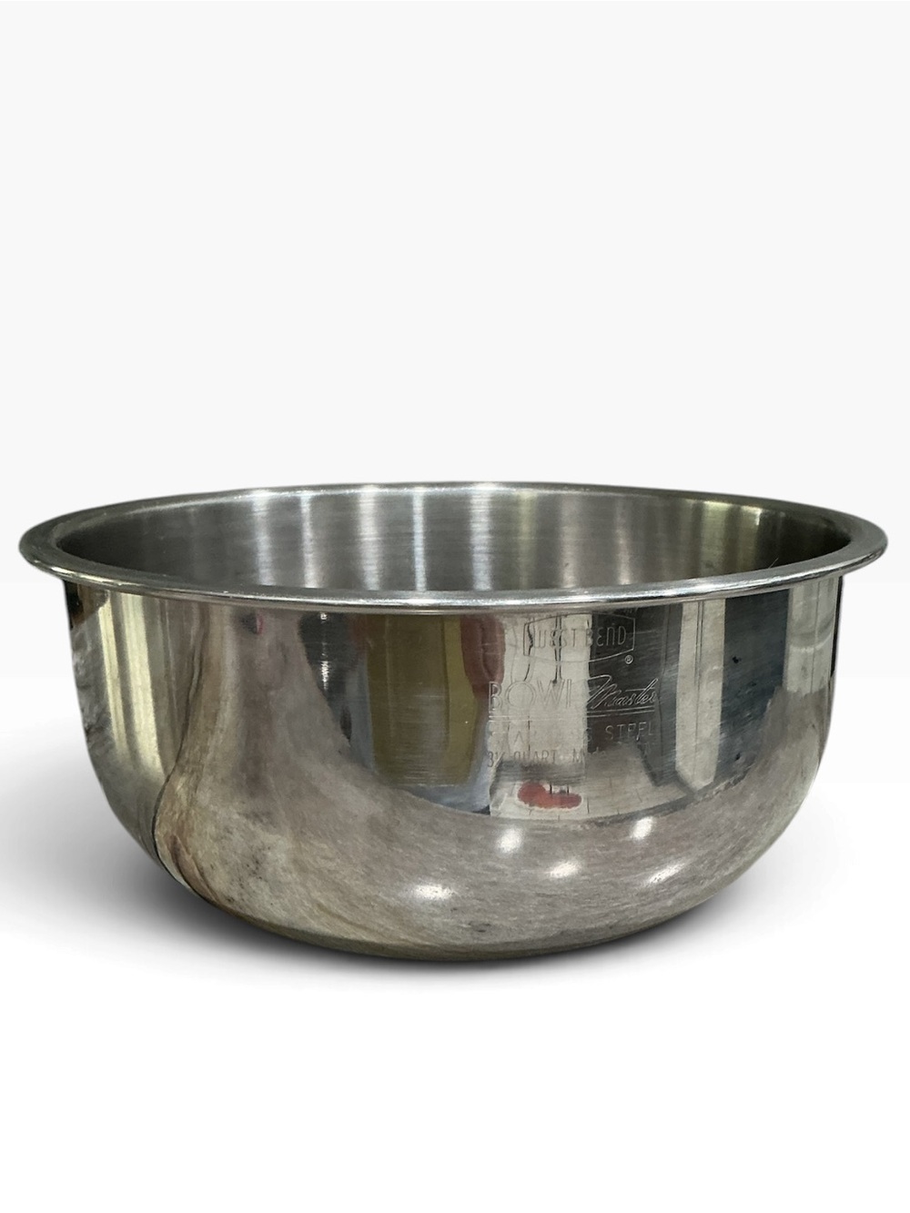 Vintage West Bend Bowl Master Stainless Steel Mixing Bowl 3.5 Qt USA 9”